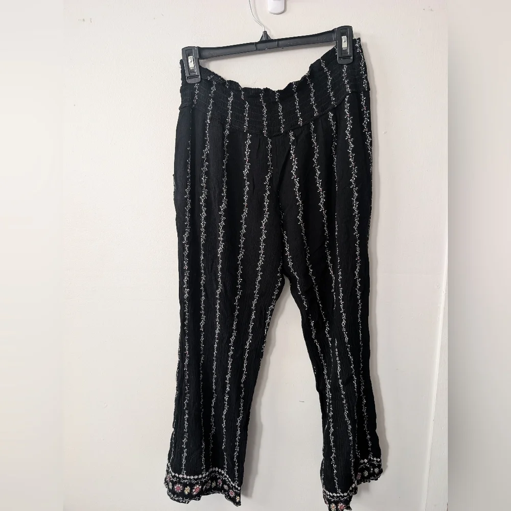 Three Dots Casual Stretch Floral Pants Size Small‎